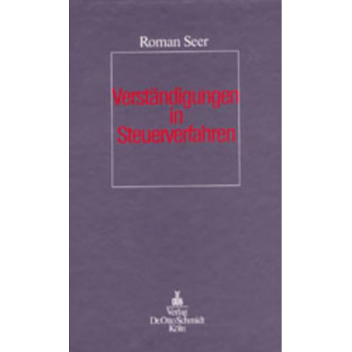 Roman Seer - Verständigungen in Steuerverfahren