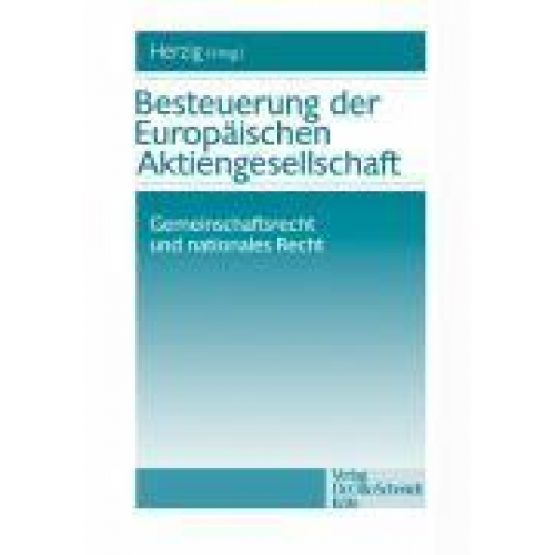 Norbert Herzig - Besteuerung der Europäischen Aktiengesellschaft