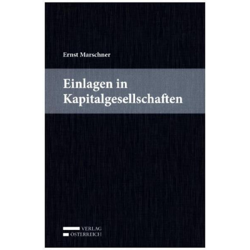 Ernst Marschner - Einlagen in Kapitalgesellschaften