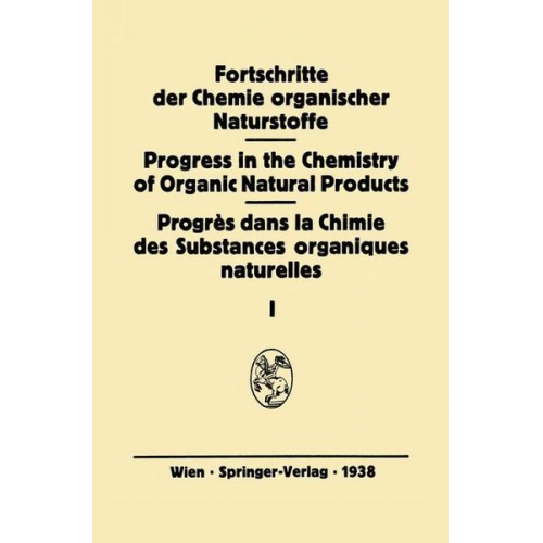 Fortschritte der Chemie organischer Naturstoffe