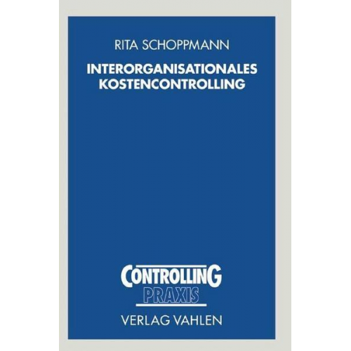 Rita Schoppmann - Interorganisationales Kostencontrolling