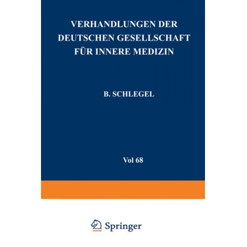 B. Schlegel - Verhandlungen der Deutschen Gesellschaft für Innere Medizin