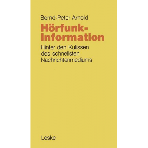 Bernd-Peter Arnold - Hörfunk-Information