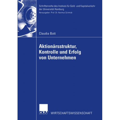 Claudia Bott - Aktionärsstruktur, Kontrolle und Erfolg von Unternehmen