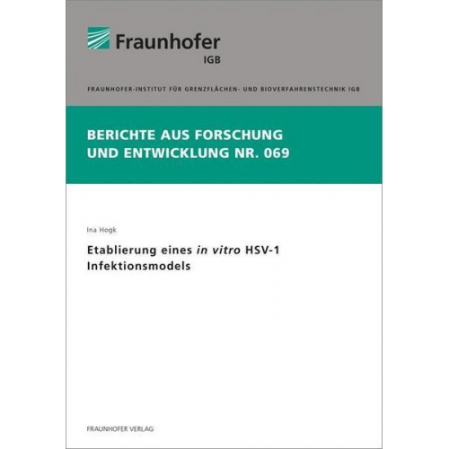 Ina Hogk - Etablierung eines in vitro HSV-1 Infektionsmodells.