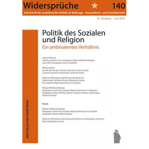 140 Widersprüche - Politik des Sozialen und Religion