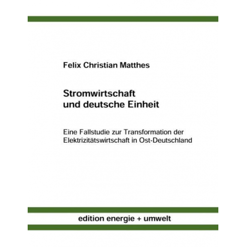 Felix Ch Matthes - Stromwirtschaft und deutsche Einheit