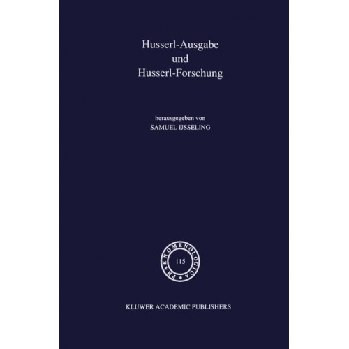 J. C. Ijsseling - Husserl-Ausgabe und Husserl-Forschung