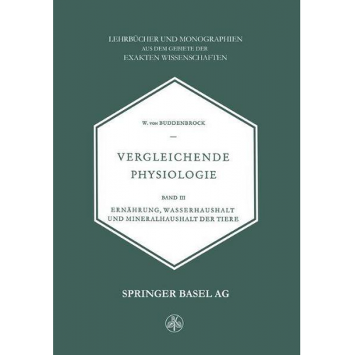 W. Buddenbrock - Vergleichende Physiologie