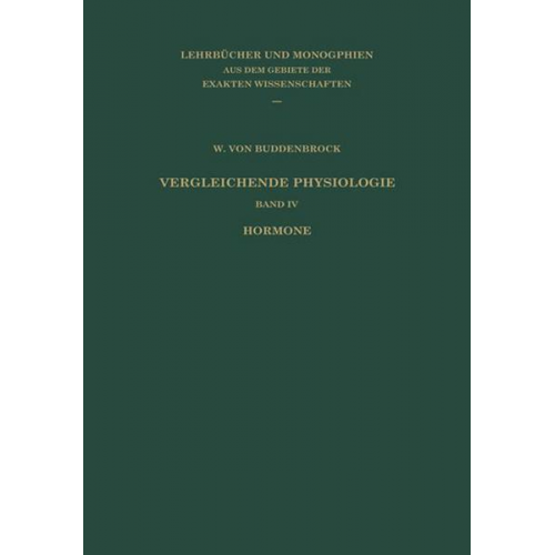 W. Buddenbrock - Vergleichende Physiologie