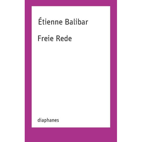 Étienne Balibar - Freie Rede