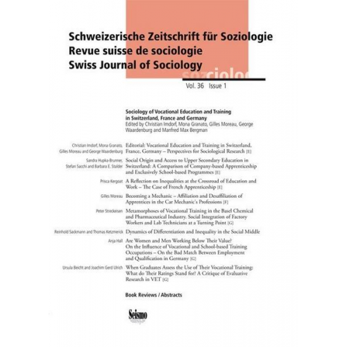 Sociology of Vocational Education and Training in Switzerland, France and Germany