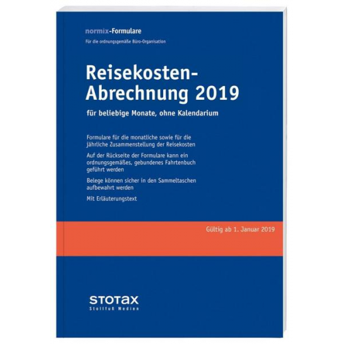 Reisekosten-Abrechnungen 2019 ohne Kalendarium