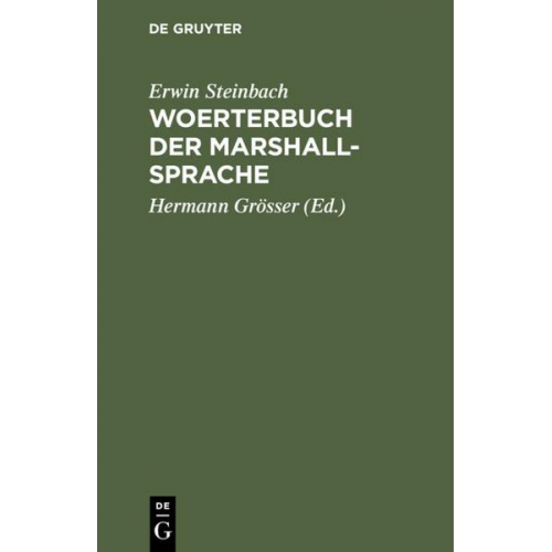 Erwin Steinbach - Woerterbuch der Marshall-Sprache