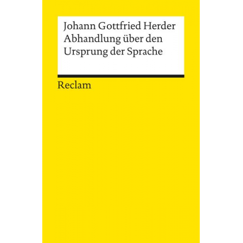 Johann G. Herder - Abhandlung über den Ursprung der Sprache