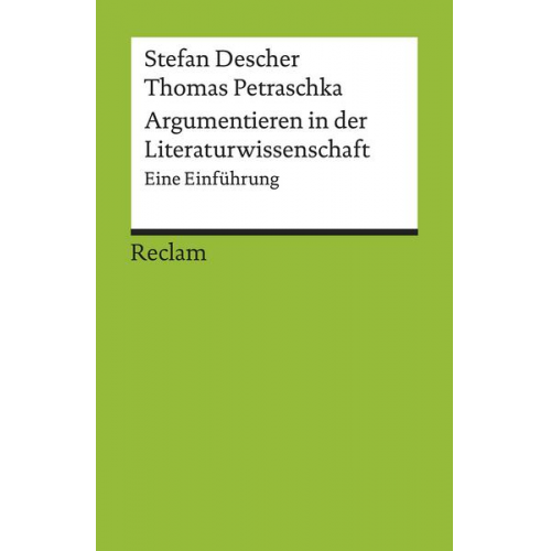 Stefan Descher & Thomas Petraschka - Argumentieren in der Literaturwissenschaft