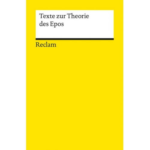 Texte zur Theorie des Epos