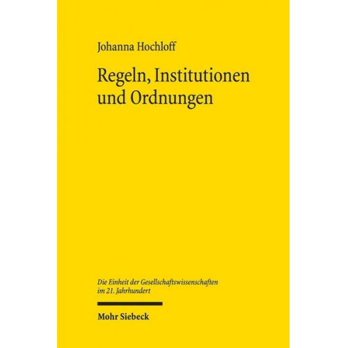 Johanna Hochloff - Regeln, Institutionen und Ordnungen