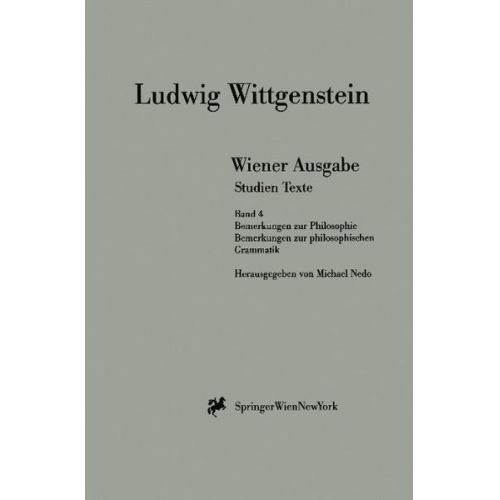 L. Wittgenstein - Wiener Ausgabe Studien Texte