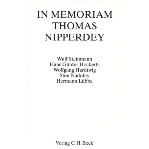 In Memoriam Thomas Nipperdey