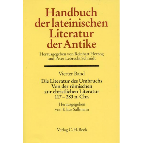 Walter Otto & Hermann Bengtson & Iwan Müller & Reinhart Herzog & Peter Lebrecht Schmidt - Handbuch der Lateinischen Literatur der Antike