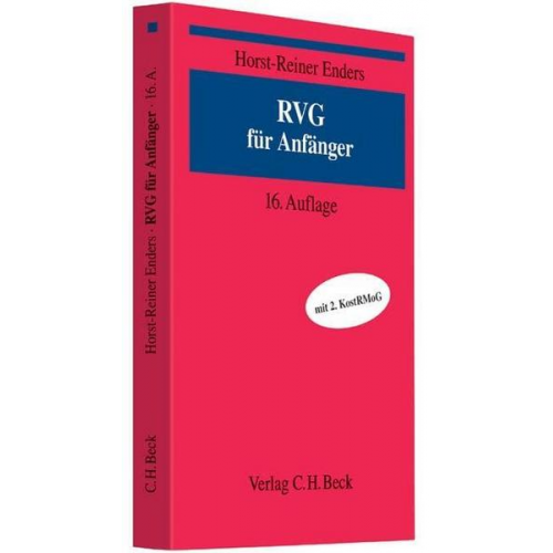 Horst-Reiner Enders - RVG für Anfänger