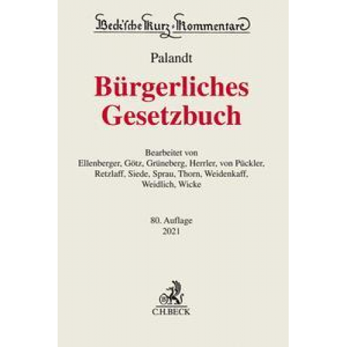 Otto Palandt - Bürgerliches Gesetzbuch