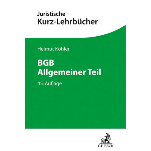 Helmut Köhler & Heinrich Lange - BGB Allgemeiner Teil