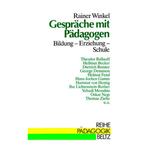 Rainer Winkel - Gespräche mit Pädagogen