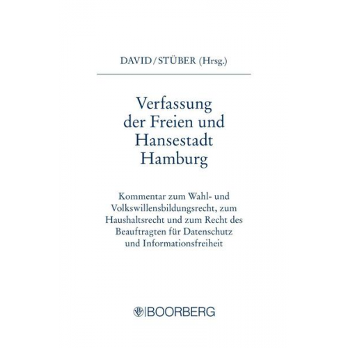 Klaus David & Lars Hellberg & Florian Schwill & Stephan Stüber - Verfassung der Freien und Hansestadt Hamburg