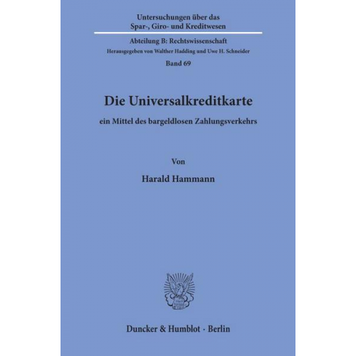 Harald Hammann - Die Universalkreditkarte.