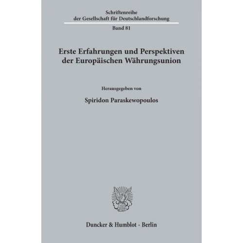 Spiridon Paraskewopoulos - Erste Erfahrungen und Perspektiven der Europäischen Währungsunion