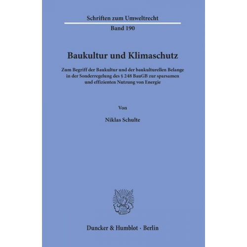 Niklas Schulte - Baukultur und Klimaschutz.