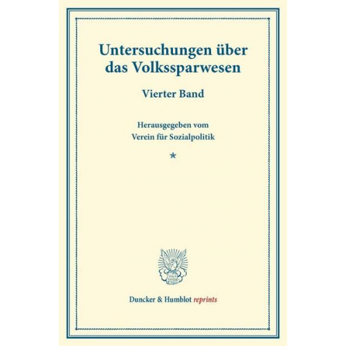 Untersuchungen über das Volkssparwesen.