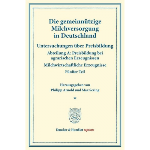 Die gemeinnützige Milchversorgung in Deutschland.