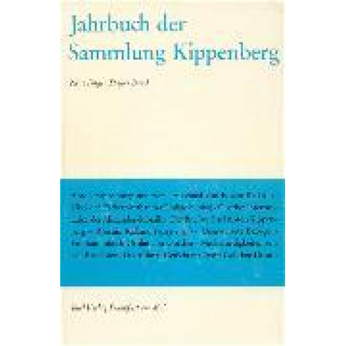 Jahrbuch Sammlung Kippenberg 3/NF