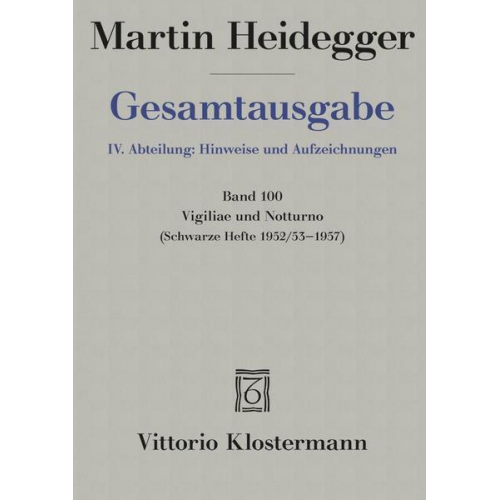 Martin Heidegger - Vigiliae und Notturno