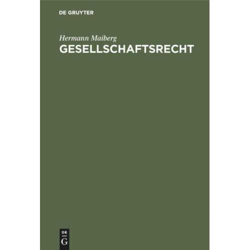 Hermann Maiberg - Gesellschaftsrecht