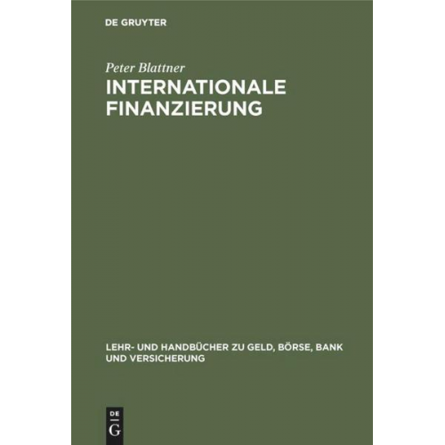 Peter Blattner - Internationale Finanzierung