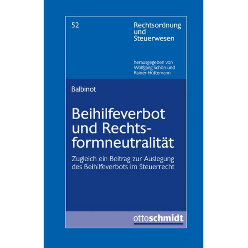 Chiara Balbinot - Beihilfeverbot und Rechtsformneutralität