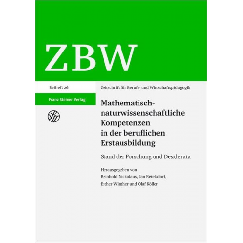 Mathematisch-naturwissenschaftliche Kompetenzen in der beruflichen Erstausbildung