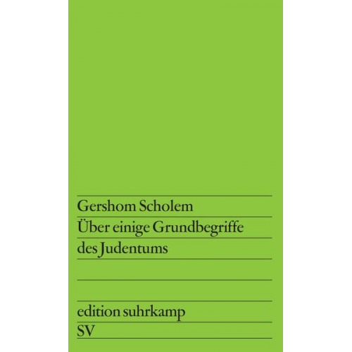 Gershom Scholem - Über einige Grundbegriffe des Judentums