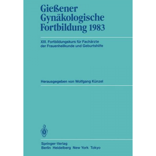 Gießener Gynäkologische Fortbildung 1983