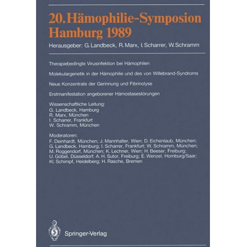 20. Hämophilie-Symposion Hamburg 1989