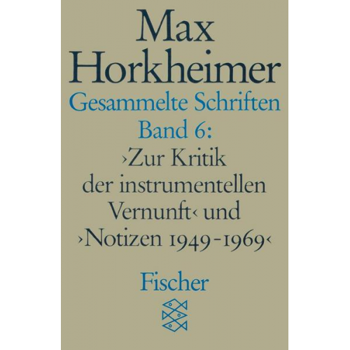 Max Horkheimer - Gesammelte Schriften in 19 Bänden