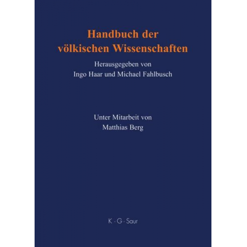 Ingo Haar & Michael Fahlbusch - Handbuch der völkischen Wissenschaften