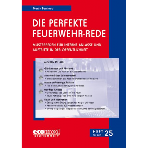 Martin Bernhard - Die perfekte Feuerwehr-Rede Heft 25