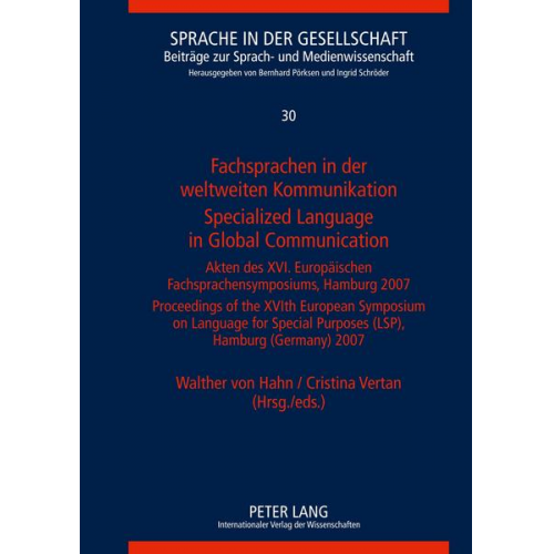 Fachsprachen in der weltweiten Kommunikation - Specialized Language in Global Communication