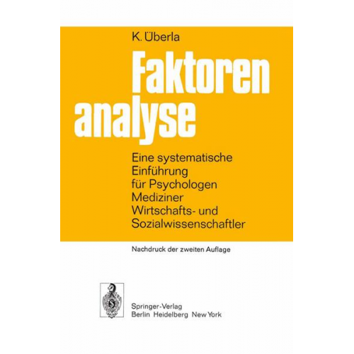 K. Überla - Faktorenanalyse