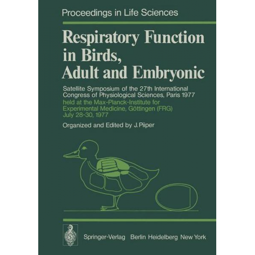 Respiratory Function in Birds, Adult and Embryonic